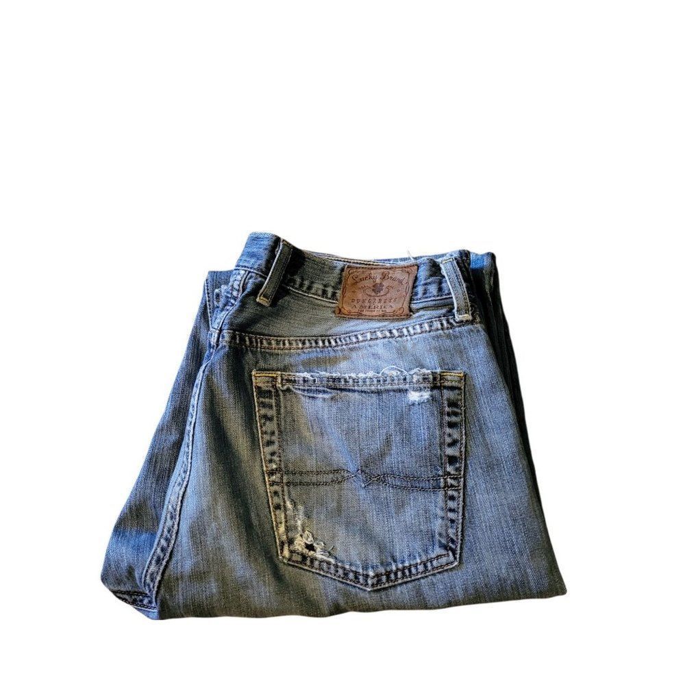 Lucky Brand 181 Relaxed Straight Leg Sz 34 Blue Denim Jeans Women